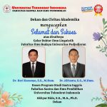 Selamat dan Sukses atas atas diraihnya Gelar Doktor Ilmu Linguistik Fakultas Ilmu Budaya Universitas Padjadjaran