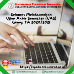 Selamat Melaksanakan Ujian Akhir Semseter (UAS) TA 2020/2021