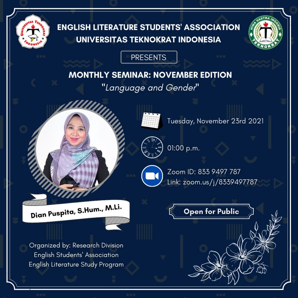 Monthly Seminar : Language and Gender