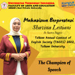 THE MOST OUTSTANDING STUDENT OF ENGLISH LITERATURE STUDY PROGRAM – SHAVINA LESTIANI