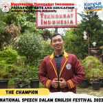 THE MOST OUTSTANDING STUDENT OF ENGLISH LITERATURE STUDY PROGRAM – DIMAS ARDIAN FEBRIANSYAH