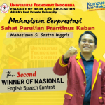 The Most Outstanding Student of English Literature Study Program – Sahat Parulian Prantinus Kaban
