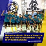 Tim Futsal UKM Hidate Teknokrat Raih Juara II di Gamahira Cup Lampung